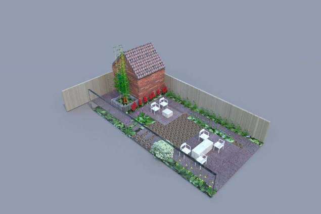 moderne strakke desingn tuin in Tilburg Kareldoormanlaan 3 